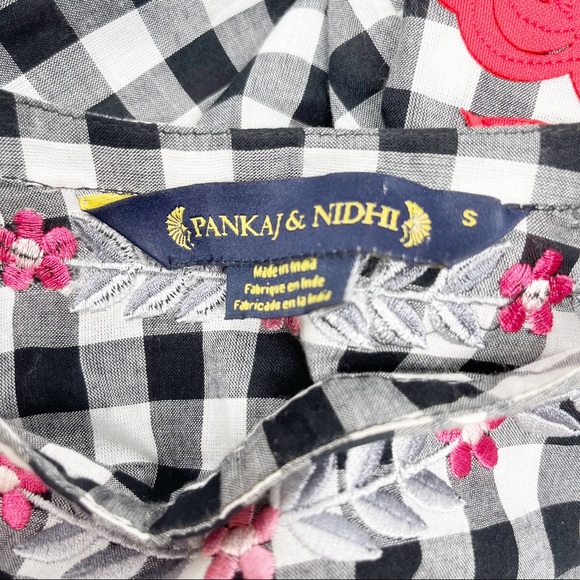 ANTHROPOLOGIE PANKAJ & NIDHI Gingham Peplum Top - Picture 9 of 10